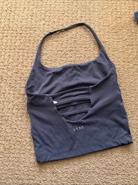 LSKD Slate Blue Strappy Back Tank Top